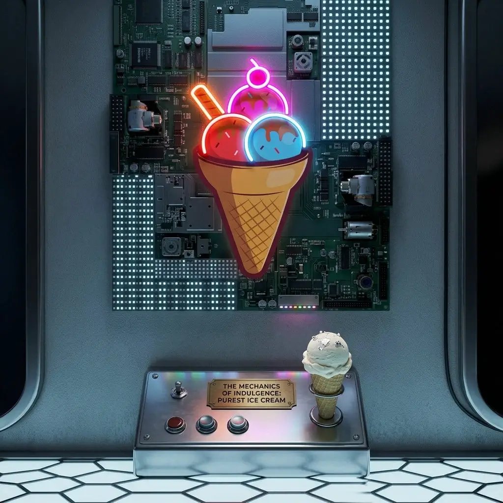 Rainbow IceCream Cones Artwork Led Neon Sign Light