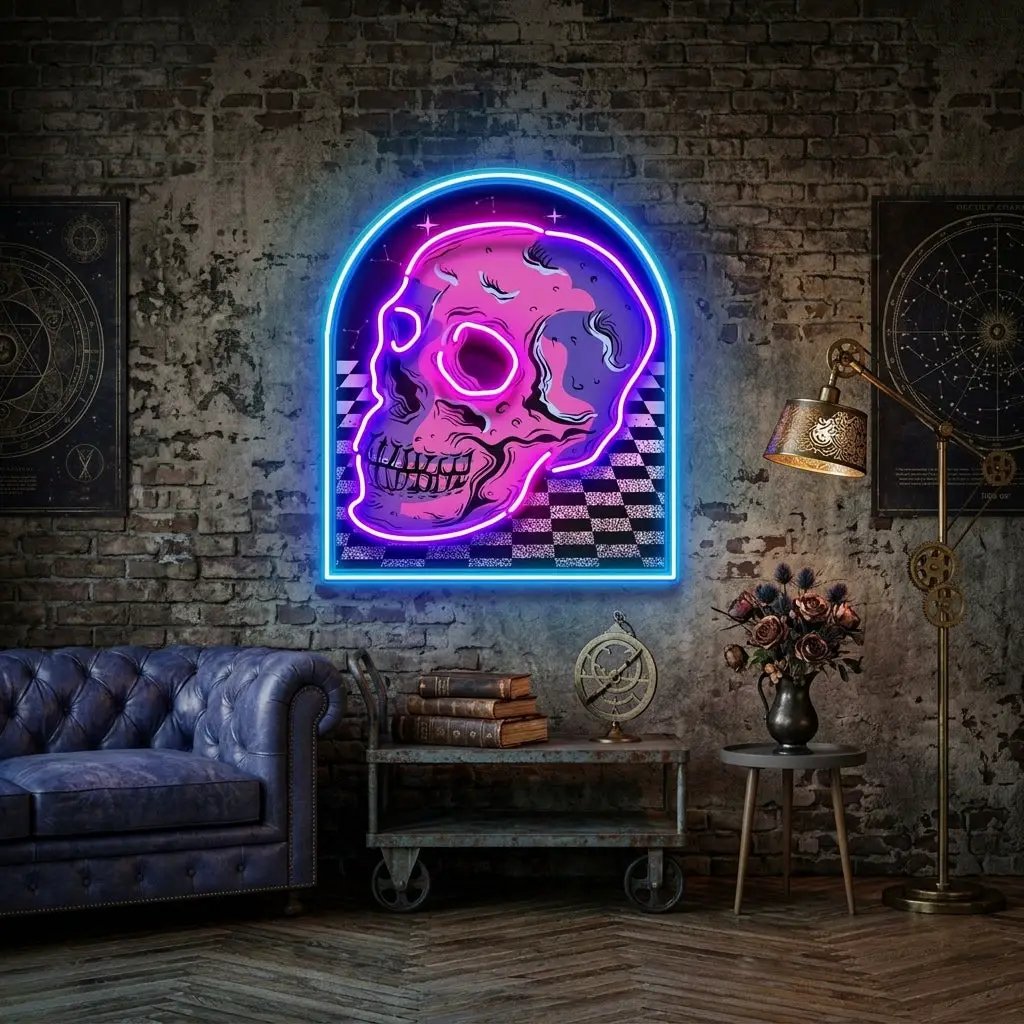 Reckless Skull LED Neon Sign Light Pop Art