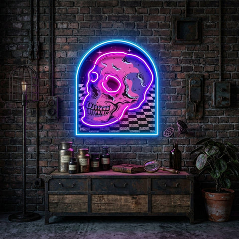 Reckless Skull LED Neon Sign Light Pop Art