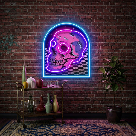 Reckless Skull LED Neon Sign Light Pop Art