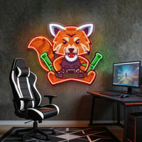 Red Fox Esport LED Neon Sign Light Pop Art