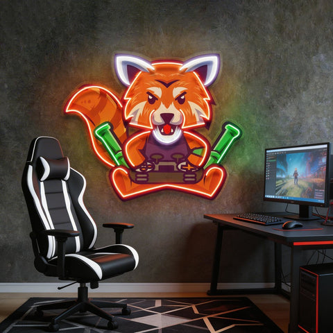 Red Fox Esport LED Neon Sign Light Pop Art