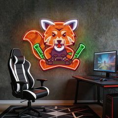 Red Fox Esport LED Neon Sign Light Pop Art