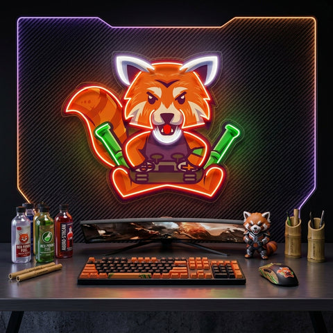Red Fox Esport LED Neon Sign Light Pop Art