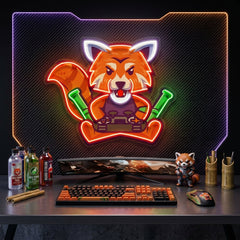 Red Fox Esport LED Neon Sign Light Pop Art