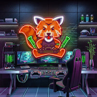 Red Fox Esport LED Neon Sign Light Pop Art
