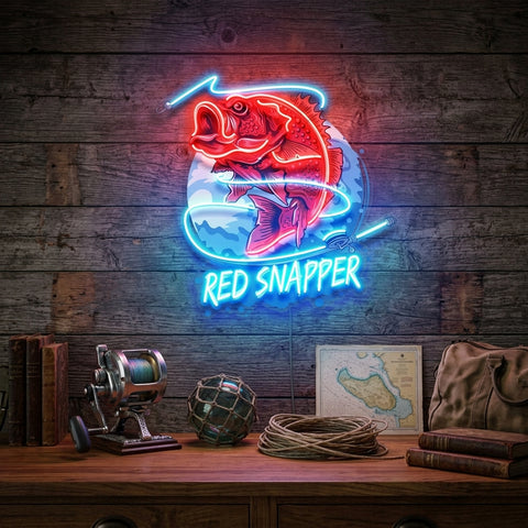 Red Snapper LED Neon Sign Light Pop Art