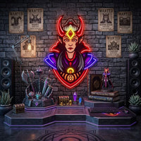 Red Horned Lady Assassins LED Neon Sign Light Pop Art
