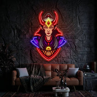 Red Horned Lady Assassins LED Neon Sign Light Pop Art