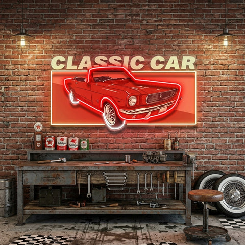Retro Car LED Neon Sign Light Pop Art