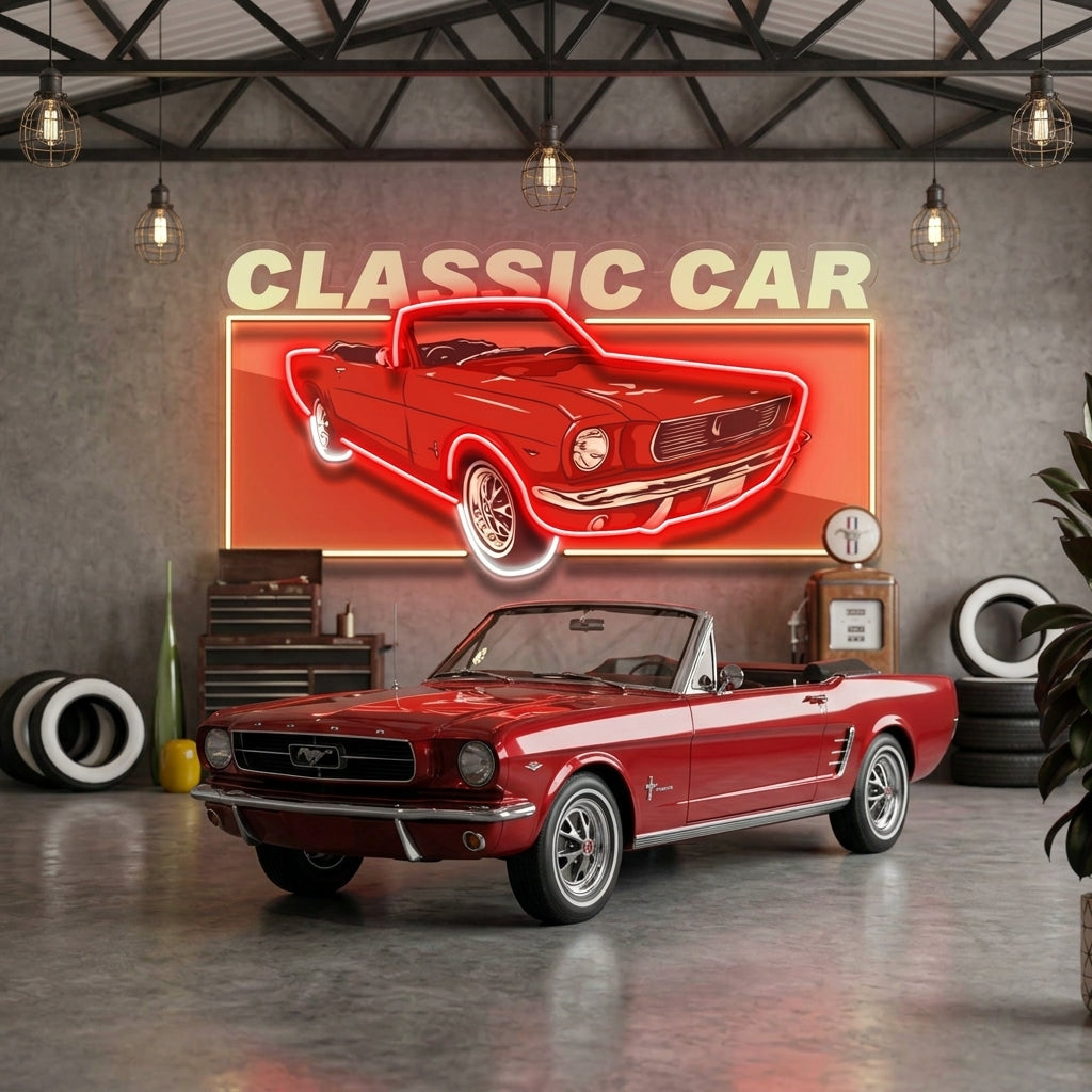 Retro Car LED Neon Sign Light Pop Art