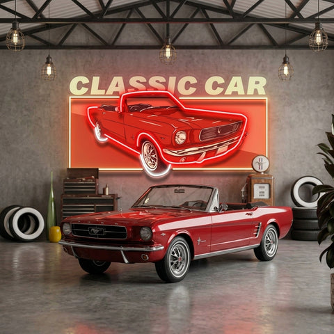 Retro Car LED Neon Sign Light Pop Art