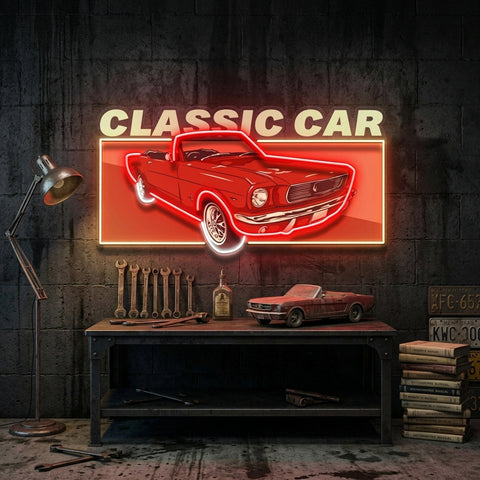 Retro Car LED Neon Sign Light Pop Art