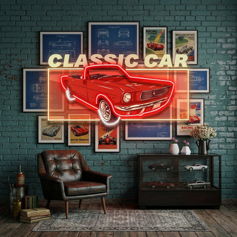 Retro Car LED Neon Sign Light Pop Art