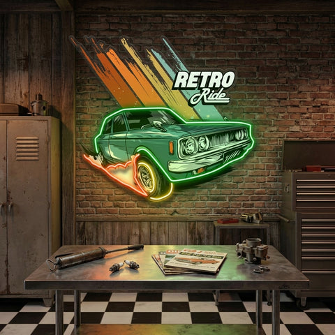 Retro Ride LED Neon Sign Light Pop Art