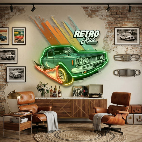 Retro Ride LED Neon Sign Light Pop Art