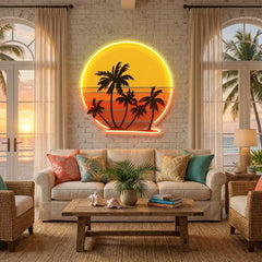 Retro Vintage Sunset Bundle Artwork Led Neon Sign Light