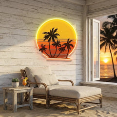 Retro Vintage Sunset Bundle Artwork Led Neon Sign Light
