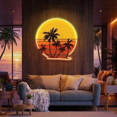 Retro Vintage Sunset Bundle Artwork Led Neon Sign Light