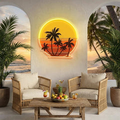 Retro Vintage Sunset Bundle Artwork Led Neon Sign Light