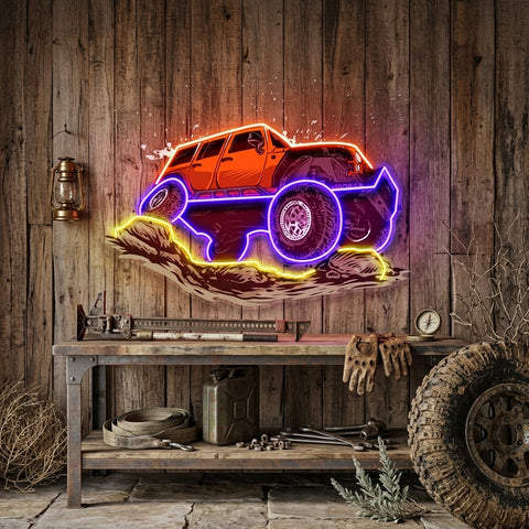 Rock Crowler LED Neon Sign Light Pop Art