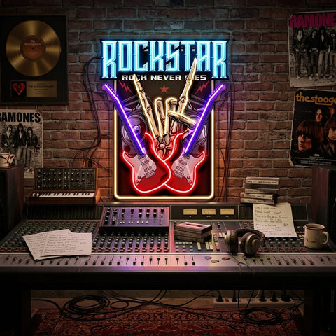 Rock Star LED Neon Sign Light Pop Art