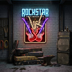 Rock Star LED Neon Sign Light Pop Art