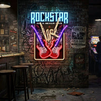 Rock Star LED Neon Sign Light Pop Art