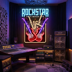 Rock Star LED Neon Sign Light Pop Art