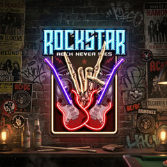 Rock Star LED Neon Sign Light Pop Art