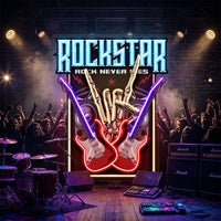 Rock Star LED Neon Sign Light Pop Art