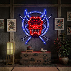 Rope and Samurai Weapons LED Neon Sign Light Pop Art