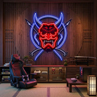 Rope and Samurai Weapons LED Neon Sign Light Pop Art