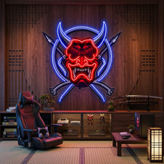 Rope and Samurai Weapons LED Neon Sign Light Pop Art