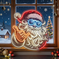 Santa Clause Rocking LED Neon Sign Light Pop Art