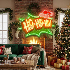 Santa Laughing Art Work Led Neon Sign Light