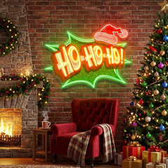 Santa Laughing Art Work Led Neon Sign Light
