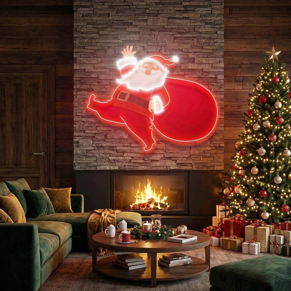 Santa is comin Art Work Led Neon Sign Light