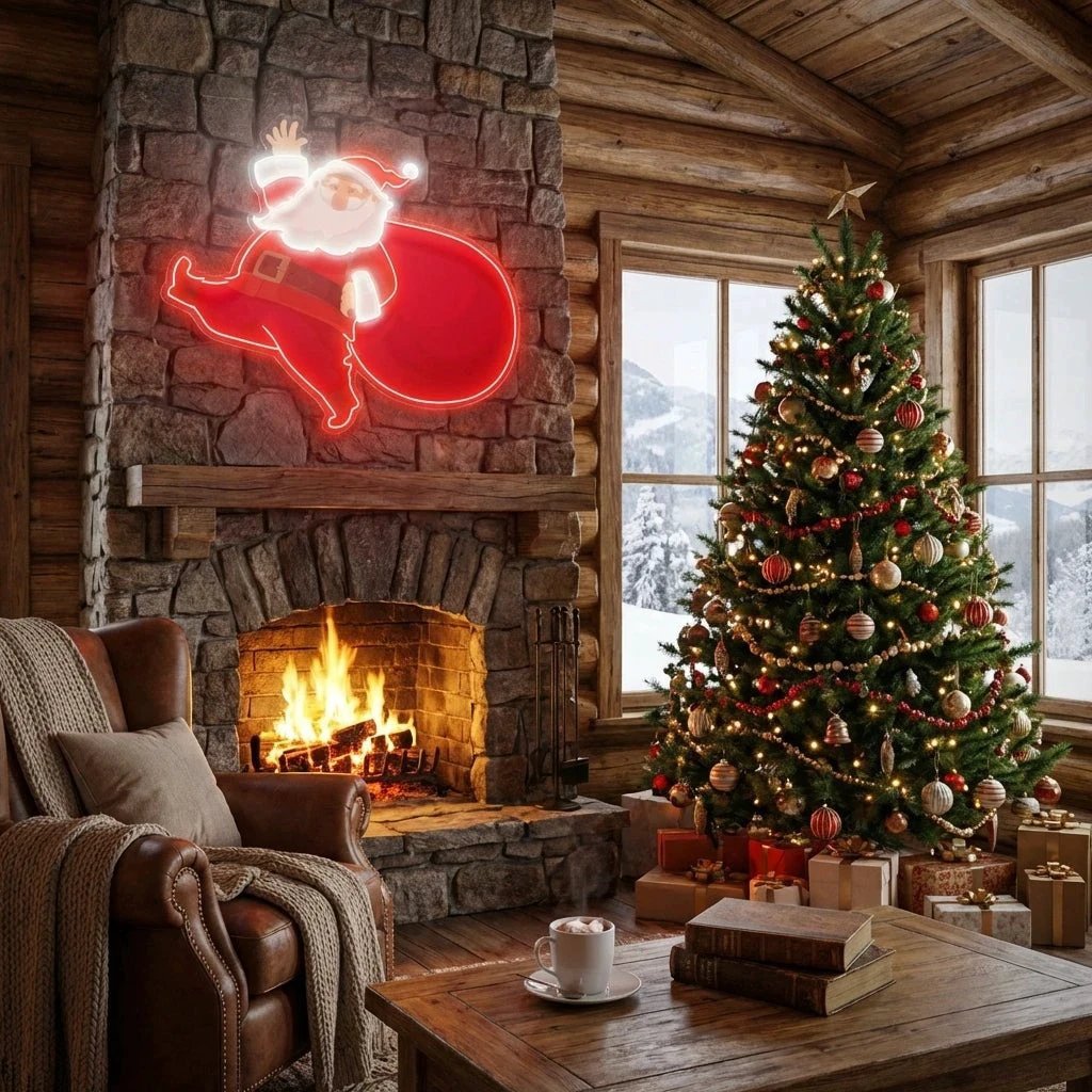 Santa is comin Art Work Led Neon Sign Light