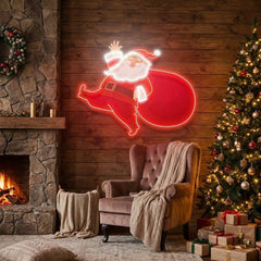 Santa is comin Art Work Led Neon Sign Light
