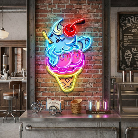 Sassy Ice Cream Cone LED Neon Sign Light Pop Art