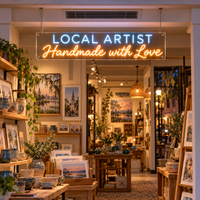 Local Artist Handmade with Love Logo - Custom LED Neon Sign
