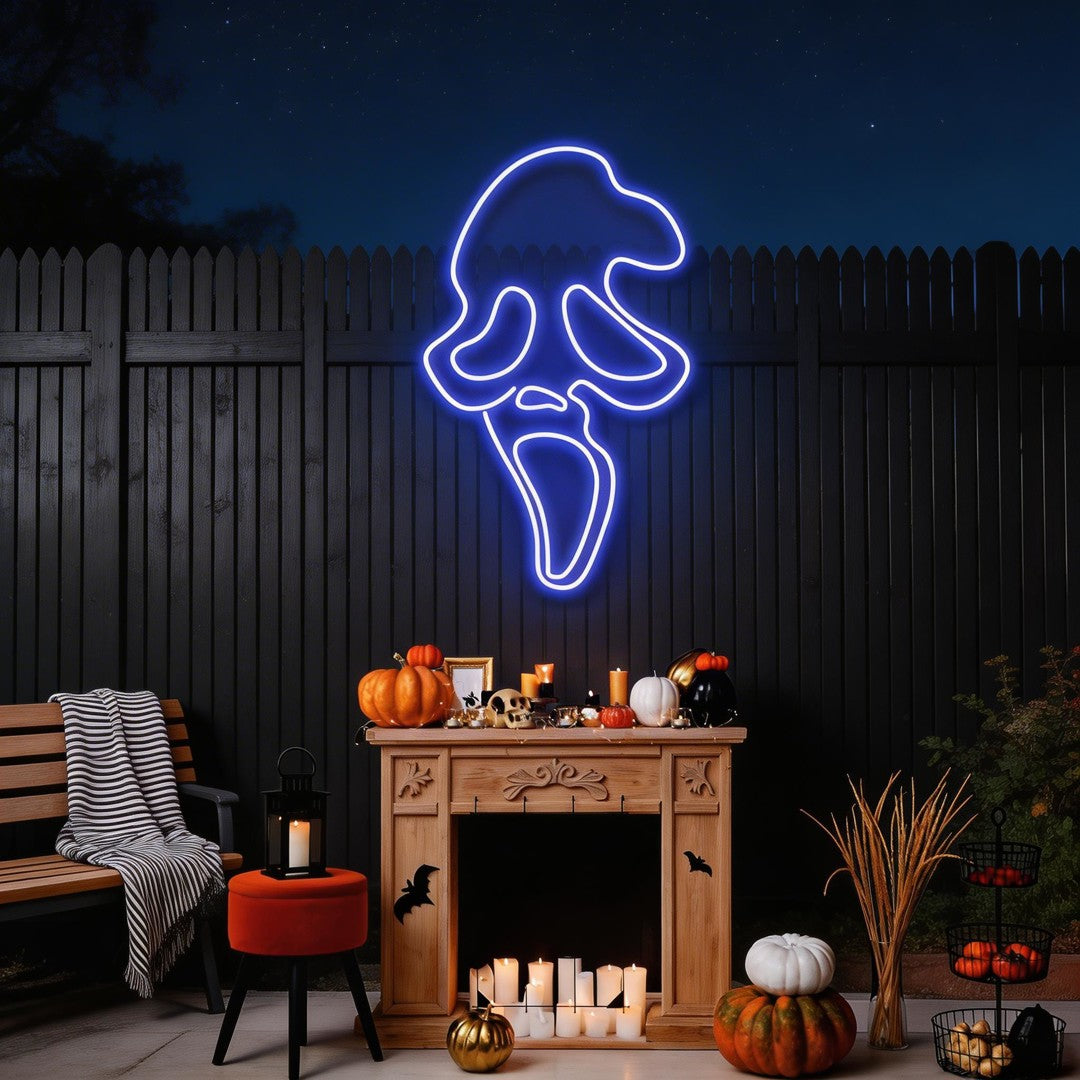 Scream Ghost Neon Sign