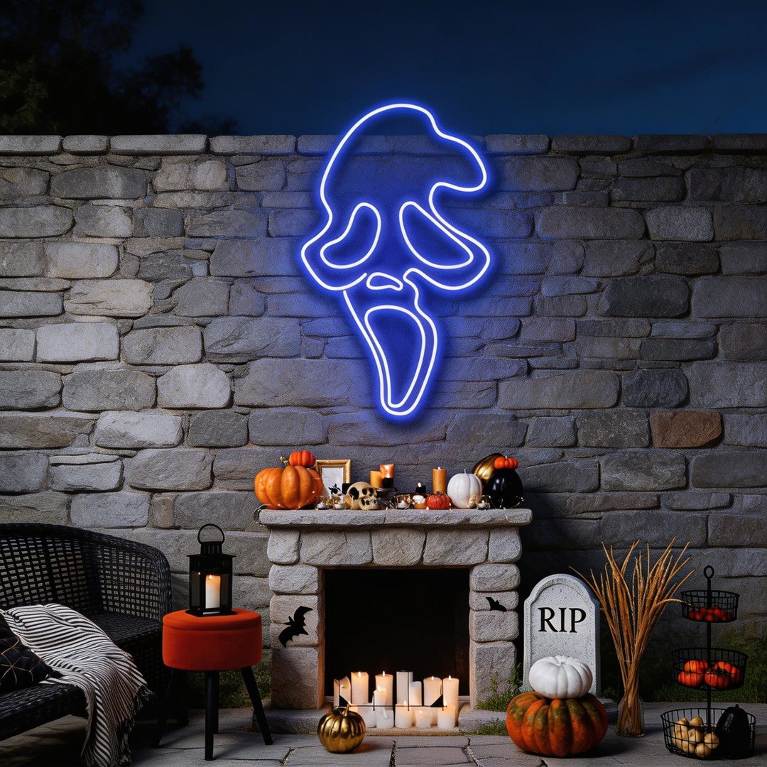 Scream Ghost Neon Sign