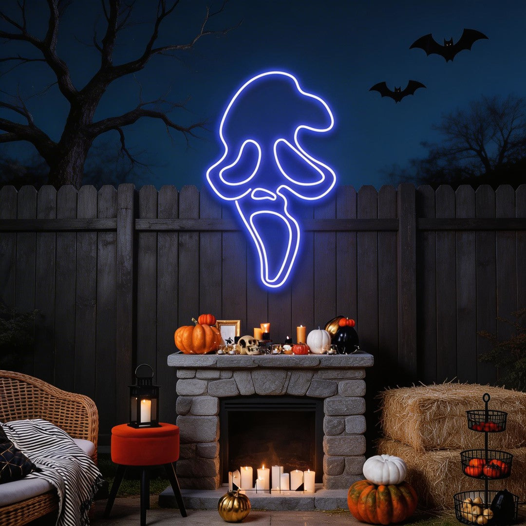 Scream Ghost Neon Sign