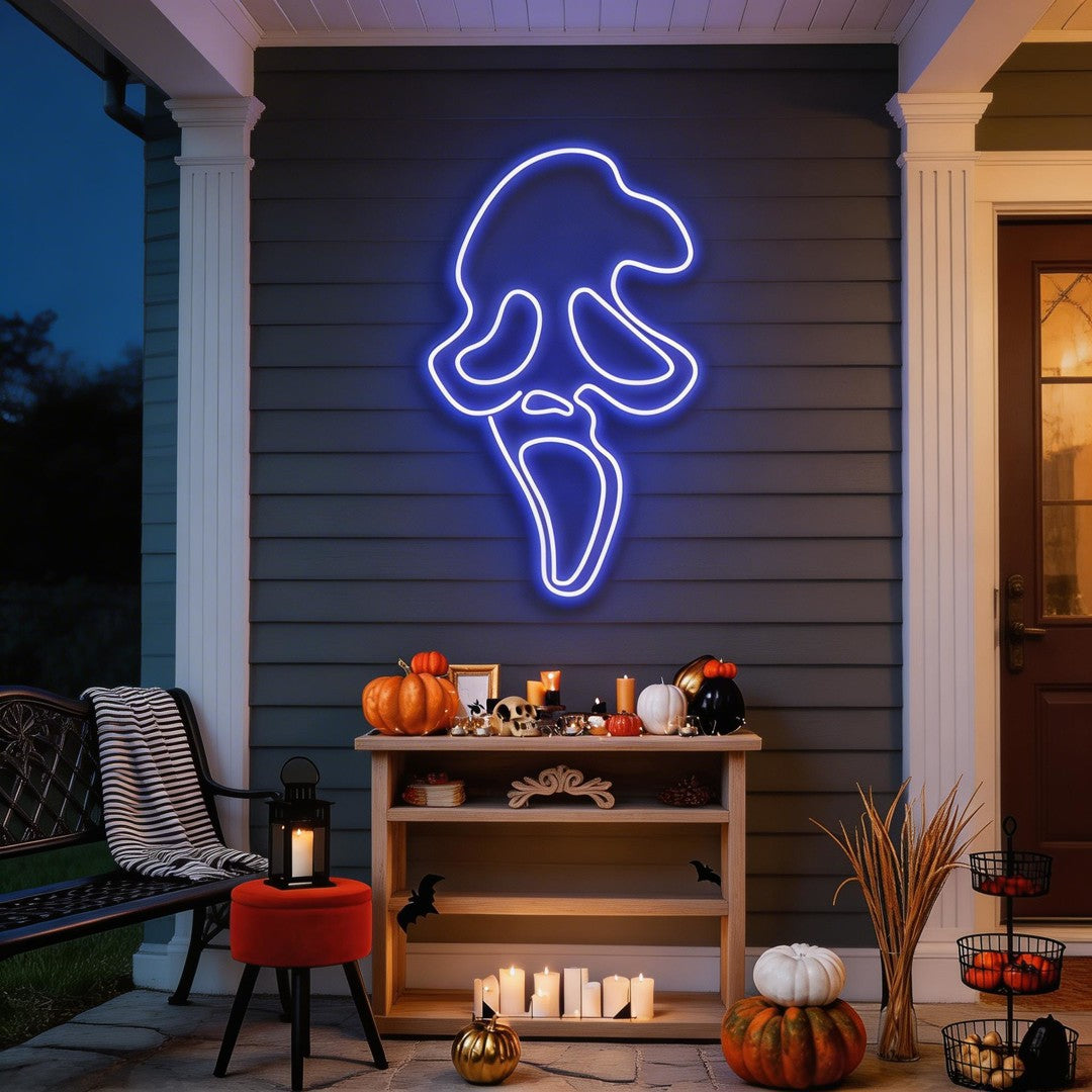 Scream Ghost Neon Sign