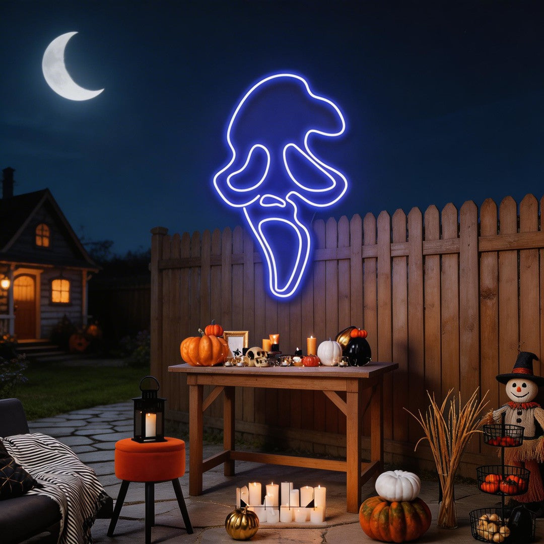 Scream Ghost Neon Sign