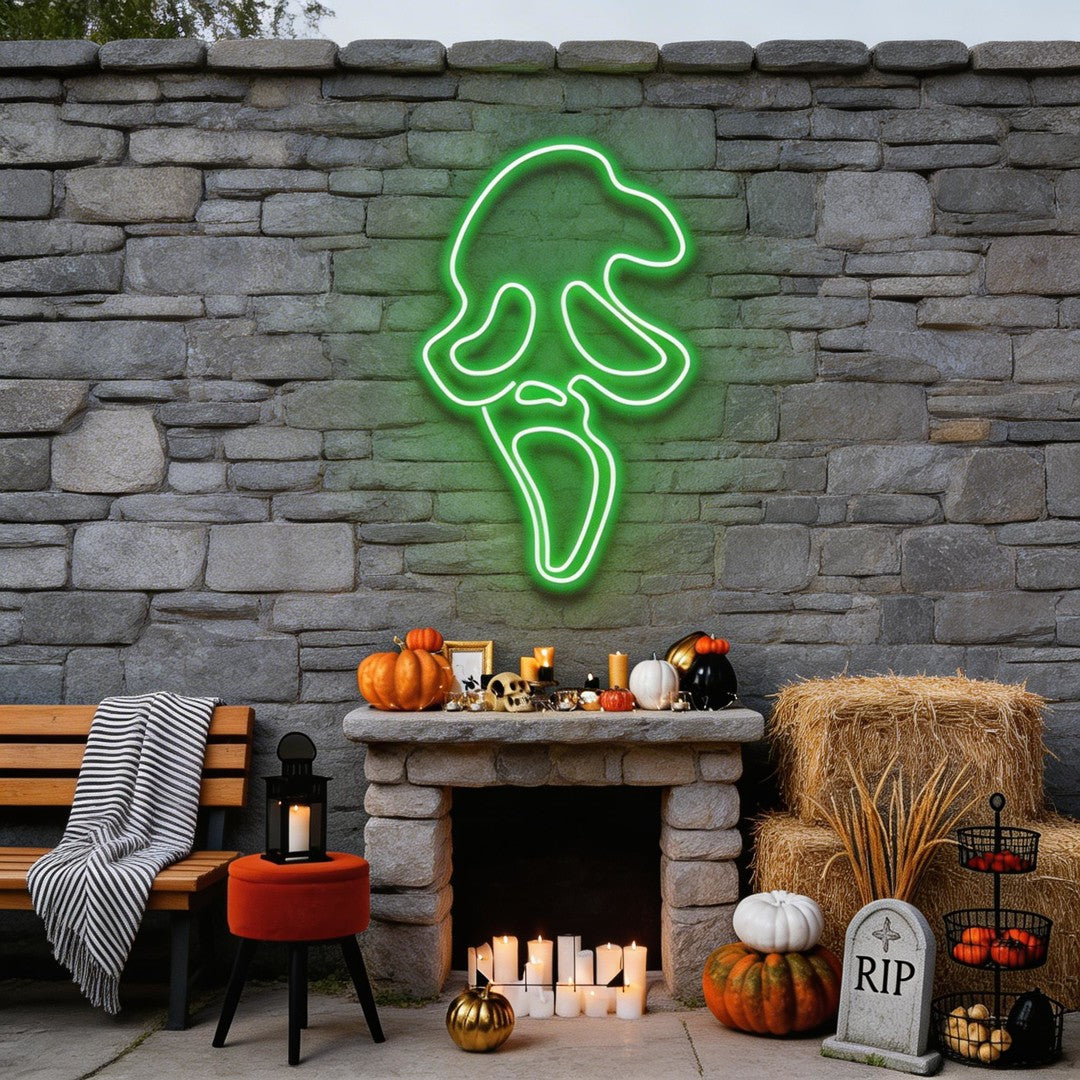 Scream Ghost Neon Sign