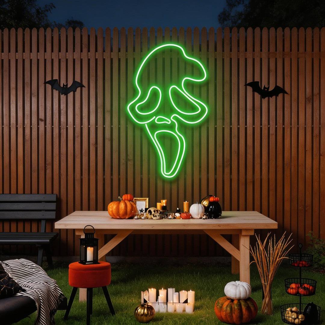 Scream Ghost Neon Sign