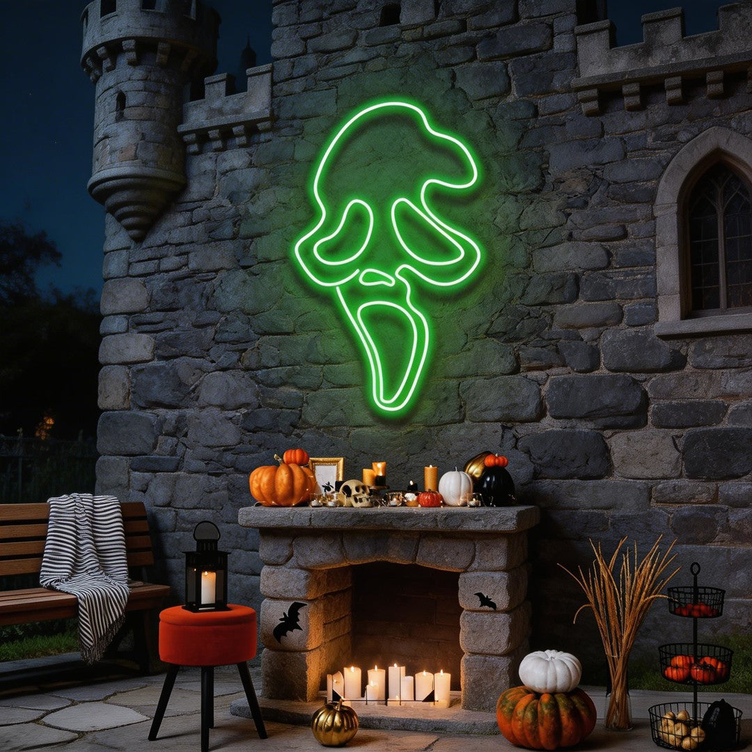 Scream Ghost Neon Sign